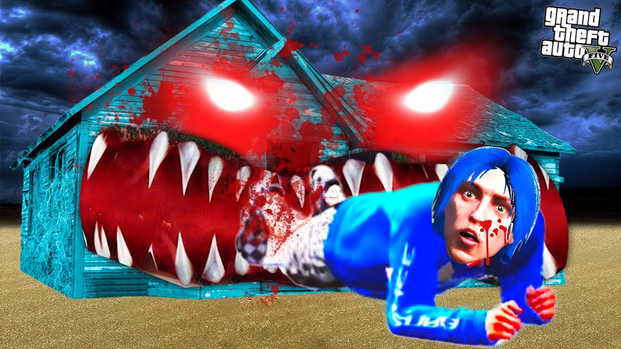 GTA V ထဲက ကျိန်စာသင့်နေတဲ့အိမ်ကြီး/ Franklin Cursed House in GTA V