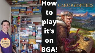 Cartographers how to setup play and review * Amass Games * board game roll and write early copy! HD