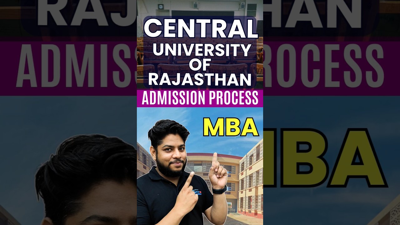 Central university of Rajasthan MBA Admission process 🔥 