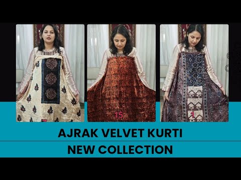 22 November 2025 Ajrak Velvet Kurti New Collection