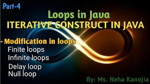 ICSE Class 9th | ICSE Class 10th | Finite Loop | Infinite Loop | Null Loop | Delay loop in Java