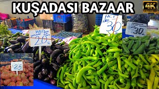 KUŞADASI AYDIN TÜRKİYE BAZAAR | 7 May 2024 | Fruit and Vegetable Prices 🇹🇷 | 4k UHD 60fps