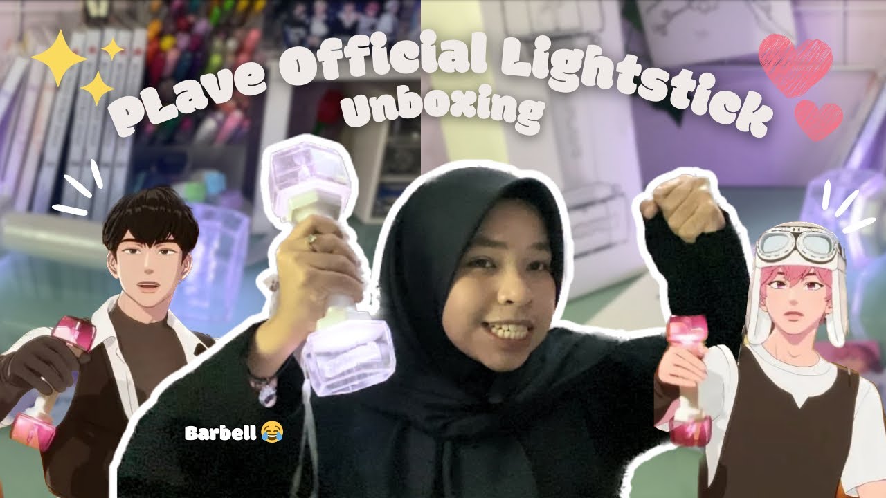 ID | Plave Official Light Stick Unboxing 💙💜💗❤️🖤 (Gemesh banget ga siih barbel iniii 😭💕)