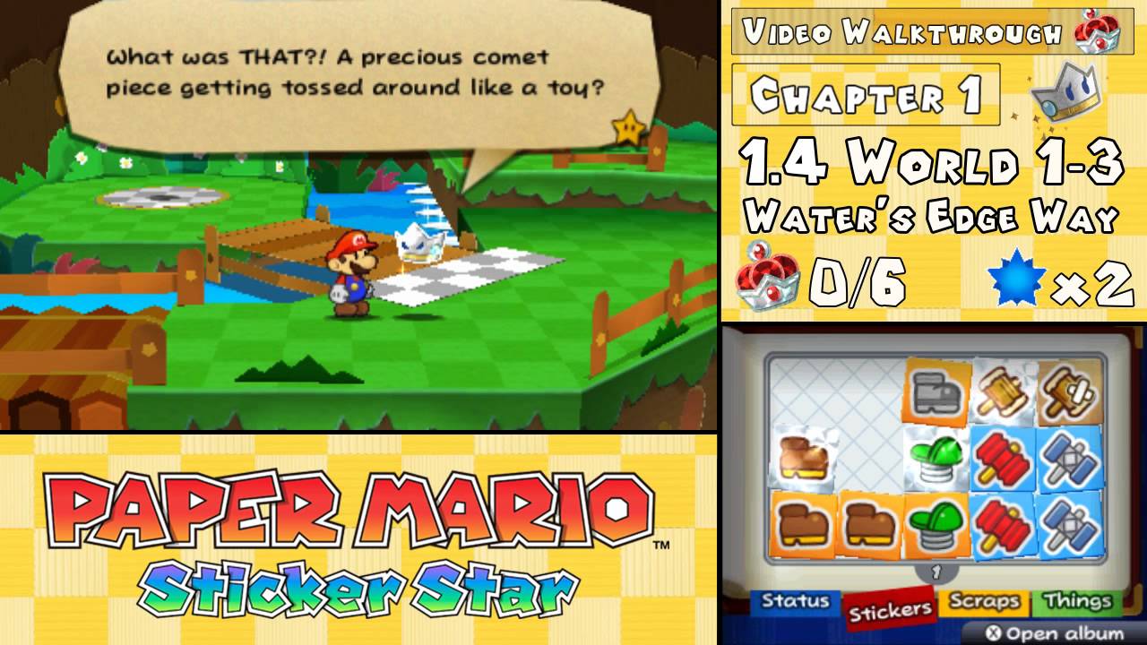 Paper Mario Sticker Star Walkthrough 1 4 World 1 3 Water s Edge Way YouTube paper-mario-sticker-star-walkthrough-1-4-world-1-3-water-s-edge-way-youtube