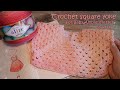 Квадратная кокетка крючком для платья Амбре 🎀 Crochet square yoke for Baby Ambre dress