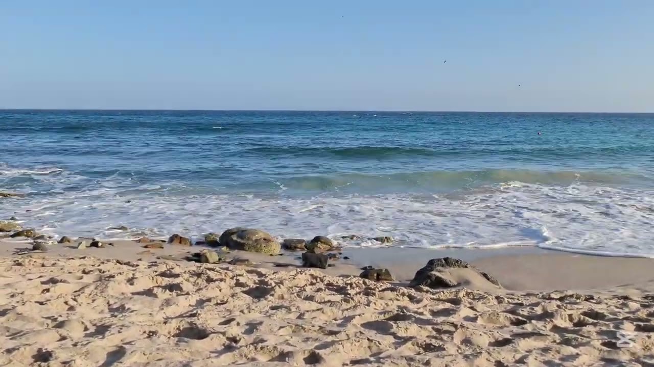 Beach waves sounds - beautiful sunny day