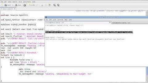 Programming in Tcl/Tk Lesson 28: Using MySQL As A Database Backend. (English Version)