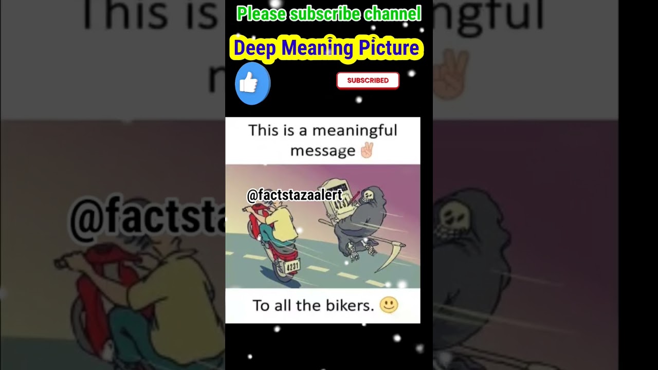 This is meaningful message // To all the bikers 