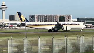 9V-SHL Singapore Airlines Airbus A350-941 landing at WSSS/20R (SQ917) #a350