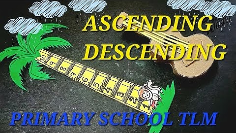 ASCENDING DESCENDING || MATHS TLM || TLM for primary school