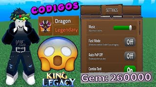 Códigos Ativos para Obter No King Legacy (Março 2