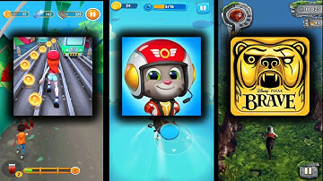 Bus Rush 2 Vs Talking Tom Sky Run Vs Temple Run Brave - Endless Run Game Play Android D07022022