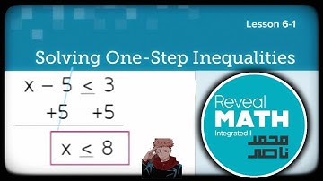 Reveal math integrated 1 - L 6-1 Solving One - Step Inequalities