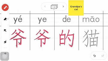 How to write 爷爷的猫 #how to write #write #Chinese #Strokes #HSK #trainchinese #stroke order #ลำดับขีด