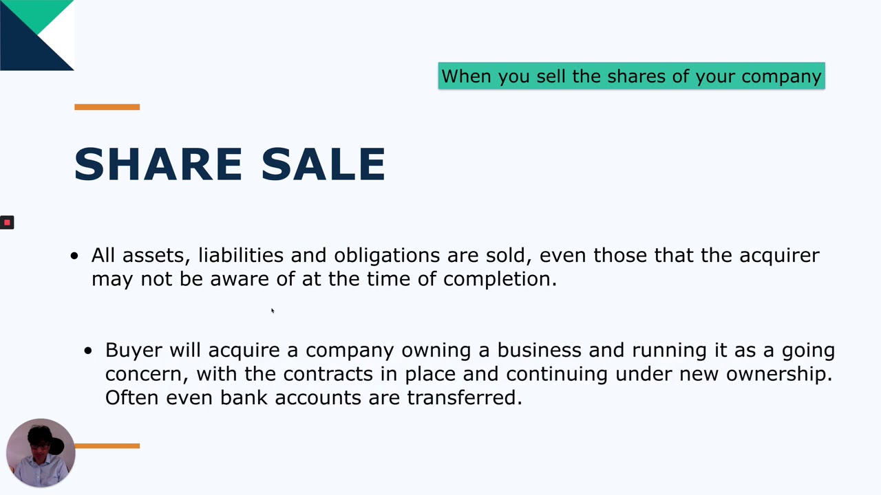 Asset vs Share Sale YouTube