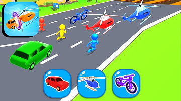 SHAPE-SHIFTING 🚲🚁🚗 All Levels Gameplay Android,ios (Part 6)