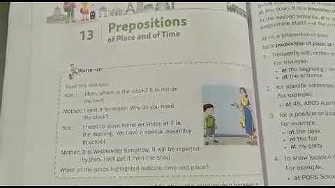 Class-3,English grammar, Lesson no.13. Prepositions, at