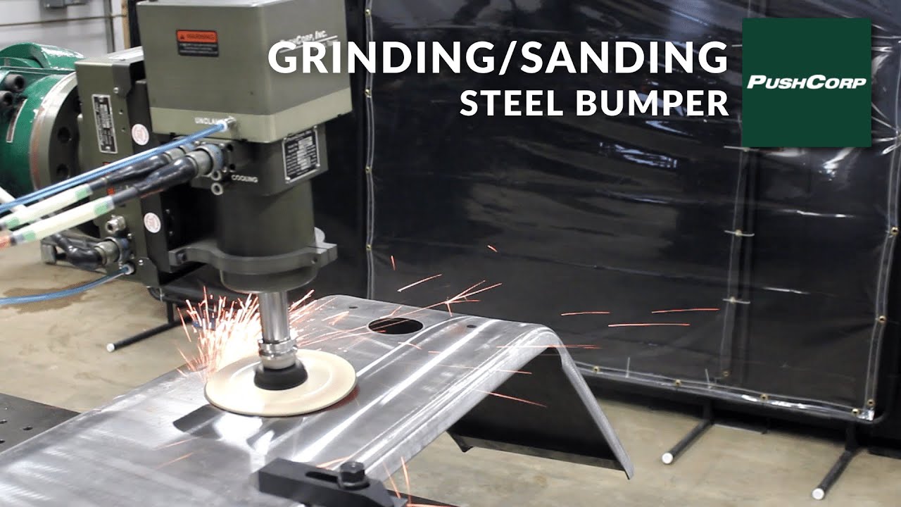 PushCorp Robotic Grinding and Random Orbital Sanding Steel Bumper
