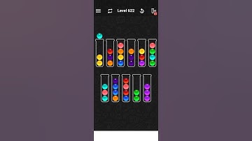 Level 622 of Ball Sort Color water Puzzle