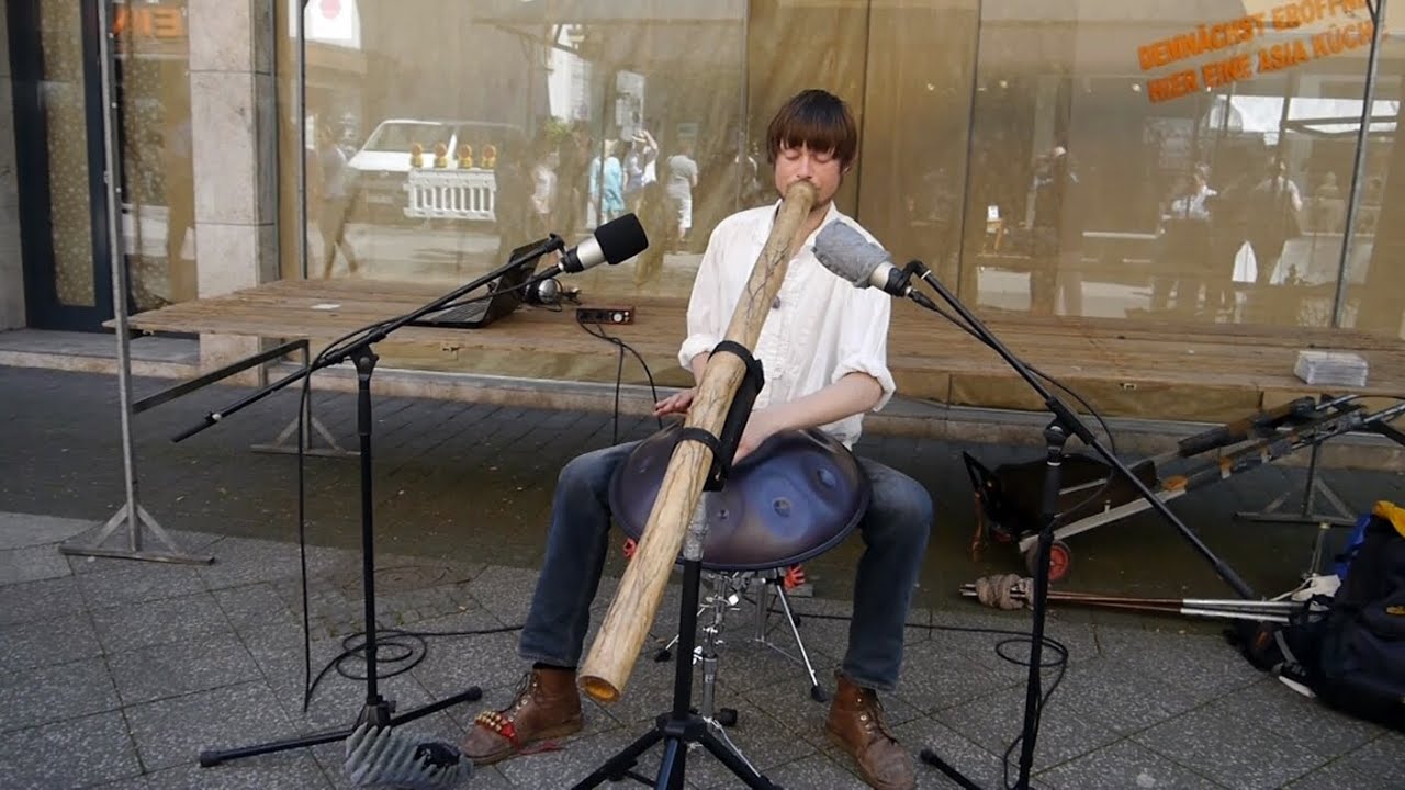 Handpan and Didgeridoo Fabian Küpper, multitaskingbusking (Part 2/4) (No Hang Drum) YouTube