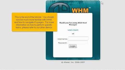 navigating around in WHM 11 (web host manager) - WHM 11 Video Tutorial