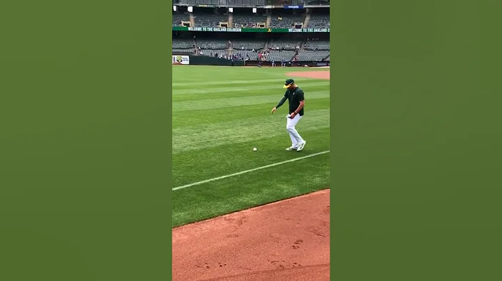 Dustin Hughes tossing a ball into the crowd!