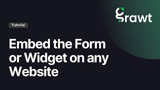 Embed the Form or Widget on any Website | Grawt