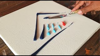 Colorful Acrylic Abstract Painting Demonstration / Easy & Relaxing / Project 365 days / Day #030