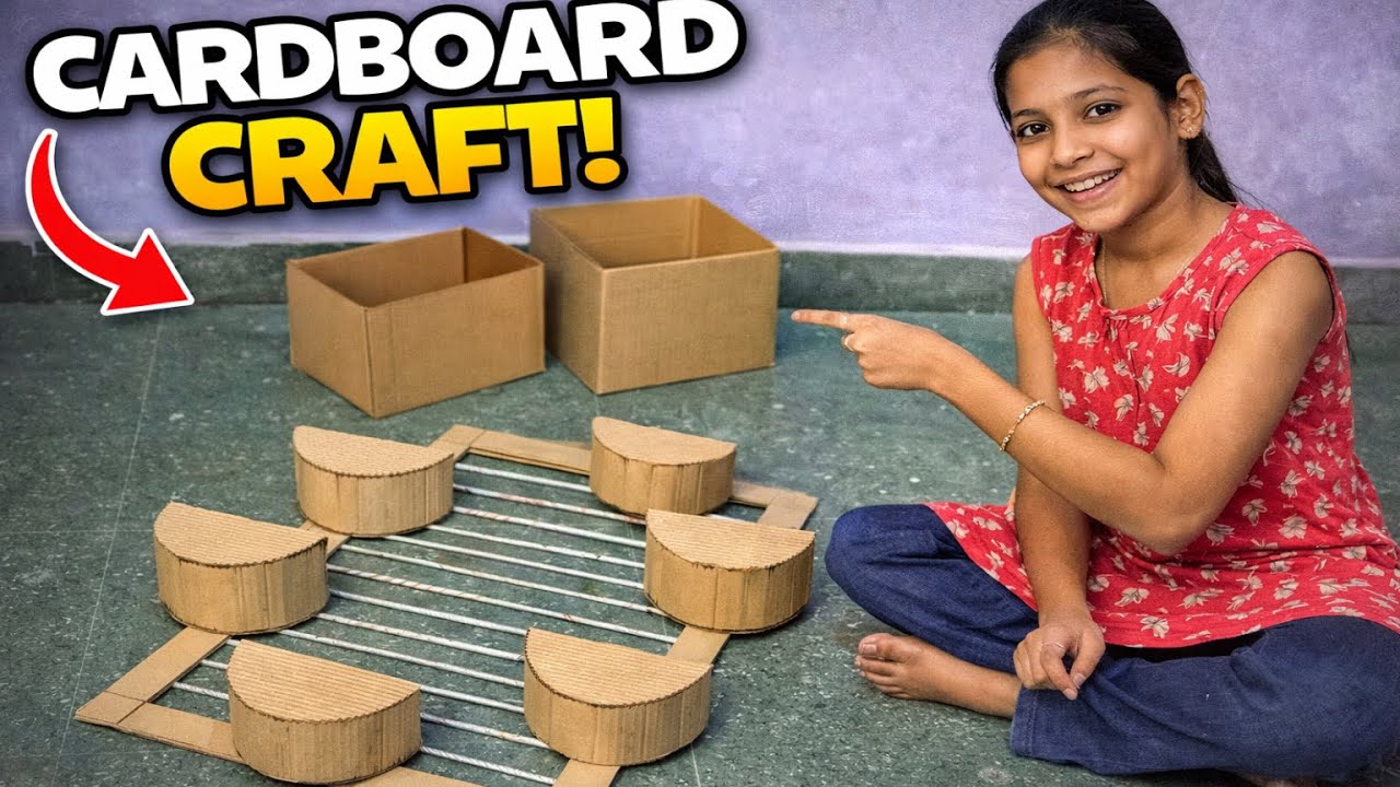 Cardboard Craft 😲 | Made from Waste Cardboard Boxes - YouTube