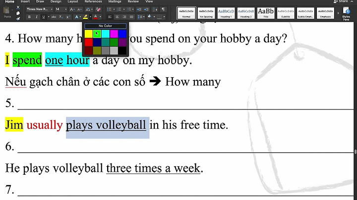 Bài tập về đặt câu hỏi cho phần gạch chân