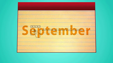 Month Calendar Animation Video