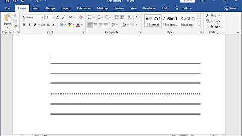 Shortcut Key to Draw Straight Lines in MS Word (Word 2003-2019)