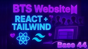BTS Website Using React + Tailwind CSS | Aesthetic K-Pop #tutorial  #coding #bts #webdevelopment