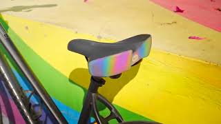 YLG 2024 New Rainbow Reflective Bike Seat For Road Bikes