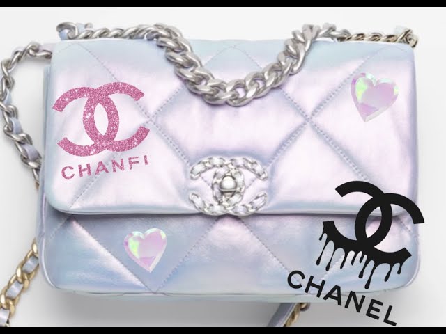 Chanel 19 Small Purple Iridescent 22P