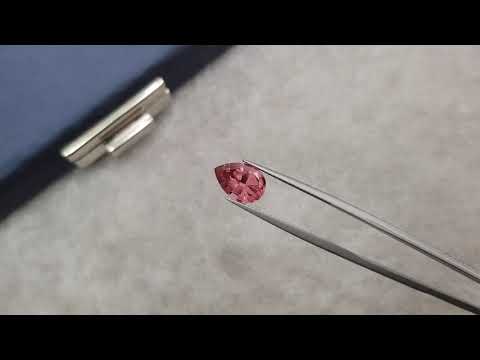 Intense pink pear-cut spinel 3.42 carats, Tajikistan Video  № 1