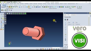 Visi Vero Surface Tutorial _ How to Design Standard Bolt.
