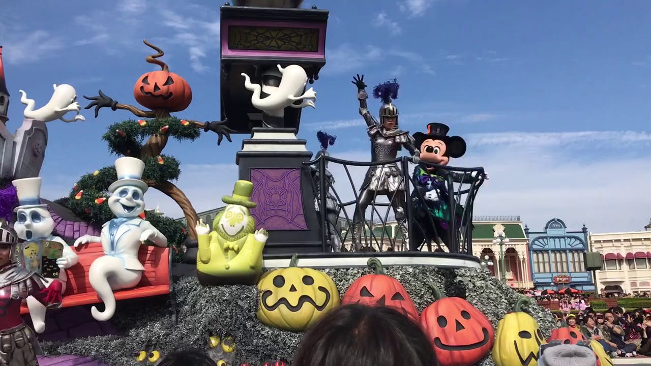 スプーキーbooパレード18最終日ミッキー衣装替え時ハプニング Youtube