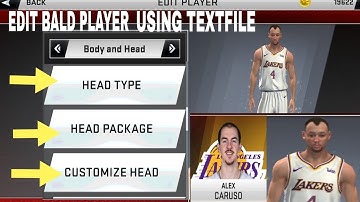 HOW TO EDIT BALD PLAYER LIKE YOUR MC USING TEXTFILE/NBA 2K20 V98