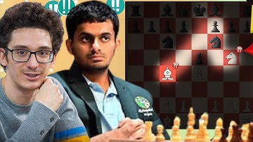 Attractive Chess Game : 107 | Fabiano Caruana vs Nihal Sarin #chessgame #chessgrandmaster #chess 