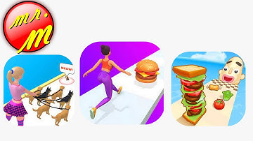 Sandwich Runner vs dog whisperer game vs Twerk Race 3D ALL LEVELS - IOS Android Gameplay
