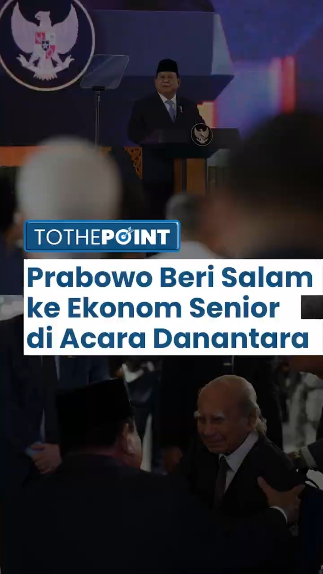 Momen Prabowo Membungkuk Salami Ekonom Senior Emil Salim saat Peluncuran Danantara di Istana Negara