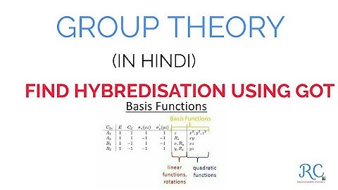 GROUP THEORY APPLICATION-HYBRIDIZATION OF MOLECULE USING GROUP THEORY