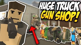 HUGE TRUCK GUN SHOP - Unturned Mobile Shop | So Many Customers! screenshot 2