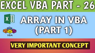 Basic concept of Array in Excel VBA || One dimensional array || Two dimensional array