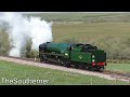 34028 "Eddystone" - first light test run on the Swanage Railway 10/05/2021