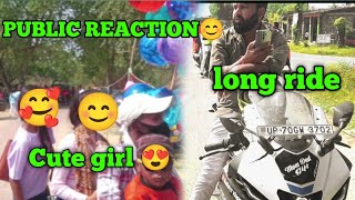 Cute girl reaction 😍||Long ride ka soch liya 🏍️