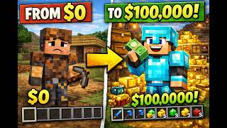 🔴LIVE🔴💸 From $0 to $100,000 on My Minecraft SMP! (day 1)