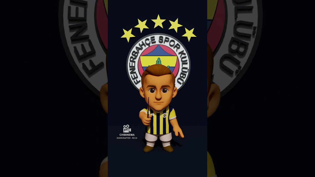 Kerem Aktürkoğlu Joins Fenerbahçe! €25M Transfer in Chibi Style – Handcrafted – No AI