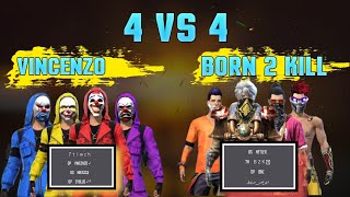 Vincenzo, Syblus vs B2k, Bnl || 4 vs 4 Clash squad || Free fire World,s best Match ever screenshot 5